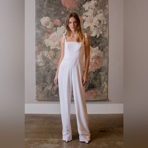 Bhldn Theia jumpsuit with cute tie straps